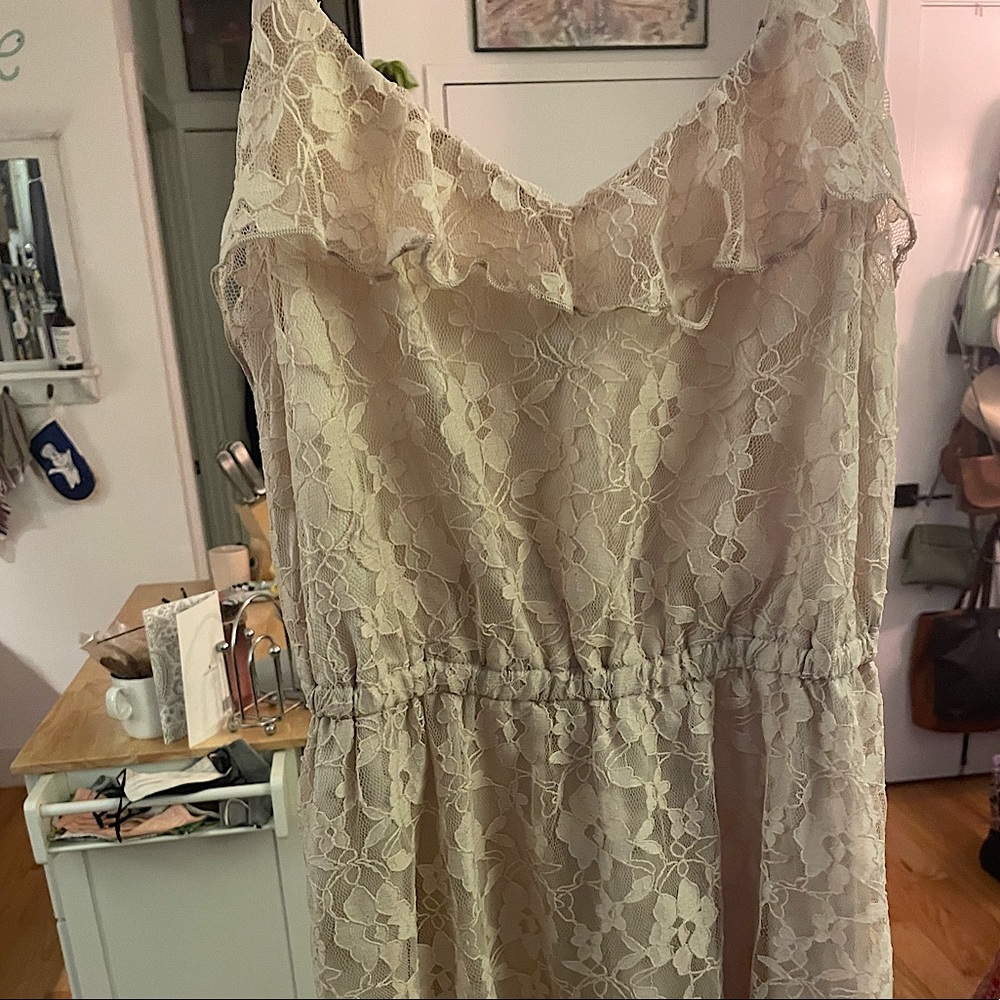 Spaghetti Strap Lace Babydoll Dress